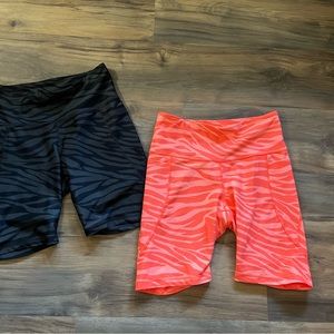 Women’s Old Navy zebra print bicycle shorts size large. New without tags.